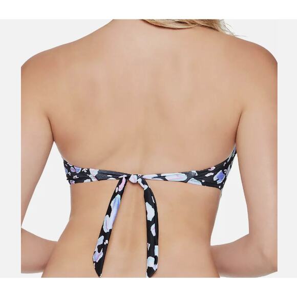 SALT + COVE Juniors Animal Smocked Bandeau Bikini Top sz XL Swimwear - Picture 2 of 3